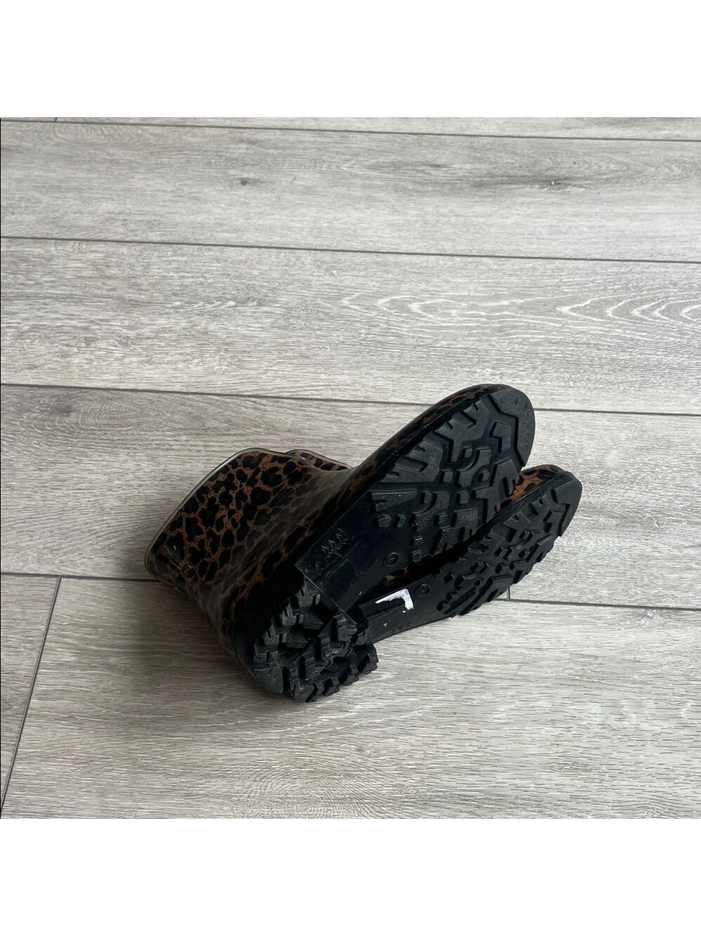 Boutique Leopard Print Women's waterproof rain Ankle Boots size 7 - Picture 8 of 8